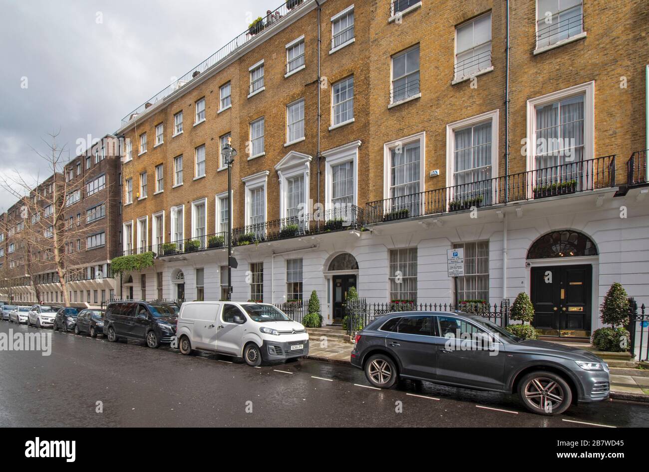 LONDRA HARLEY STREET PRATICHE PRIVATE E OSPEDALI PRIVATI LUNGO QUESTA STRADA Foto Stock