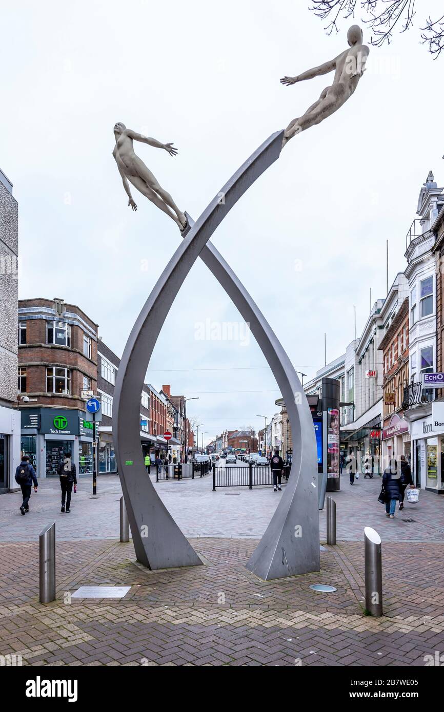 Northampton, Regno Unito, 18 marzo 2020, una strada abbastanza Abington nel centro della città, con poche persone che vi si va là vita quotidiana normale oggi nonostante il Coronavirus (Covid-19). Credit: Keith J Smith./Alamy Live News Foto Stock