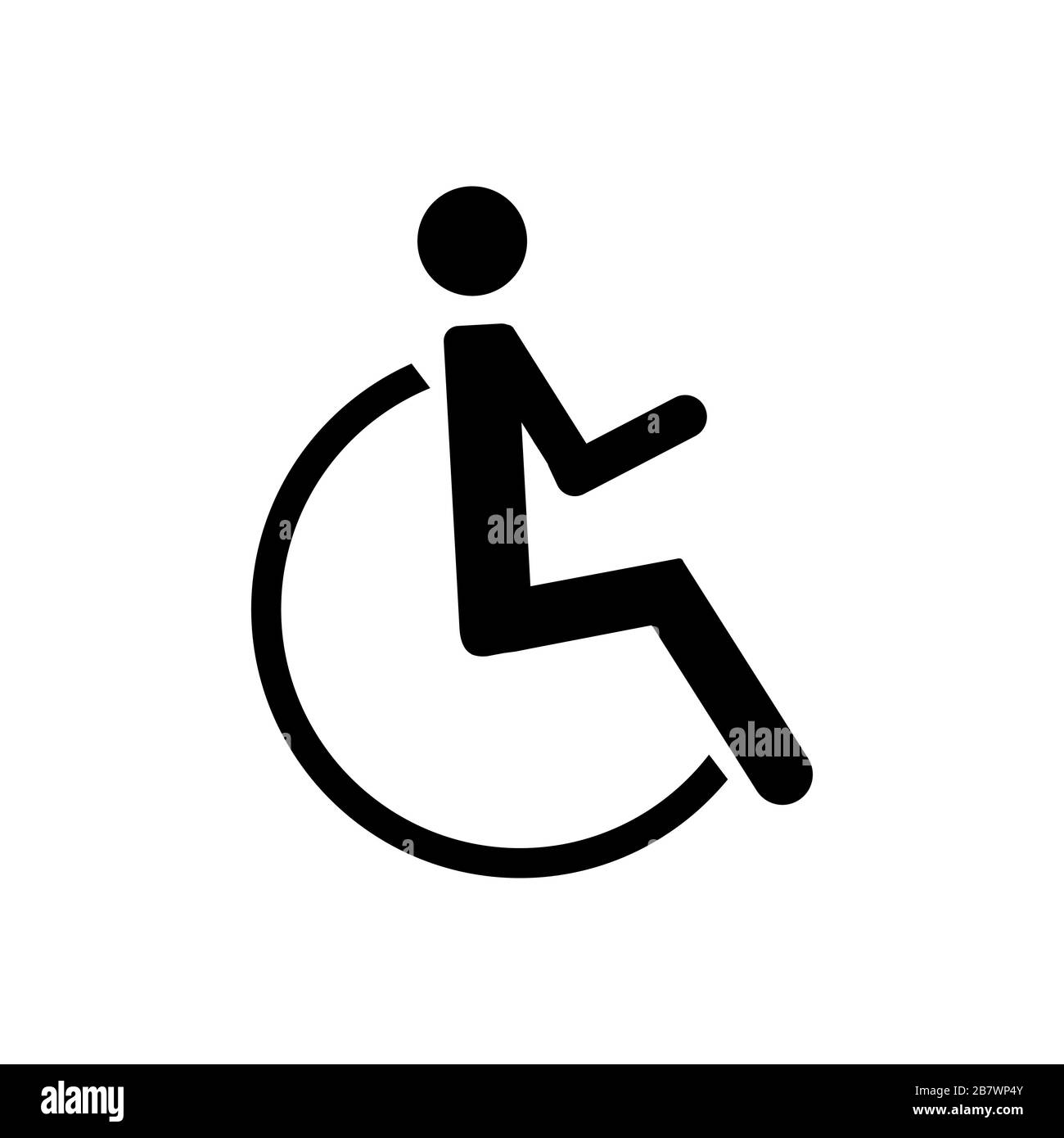 icona disabilitata su sfondo bianco Illustrazione Vettoriale