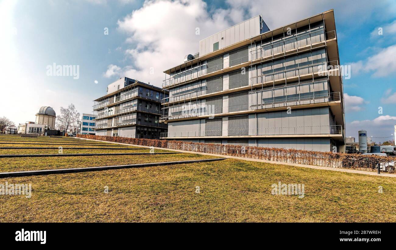 CureVac GmbH nel parco tecnologico Tuebingen-Reutlingen, centro di avviamento per la biotecnologia, sviluppa un vaccino contro il coronavirus, pandemia COVID-19 Foto Stock