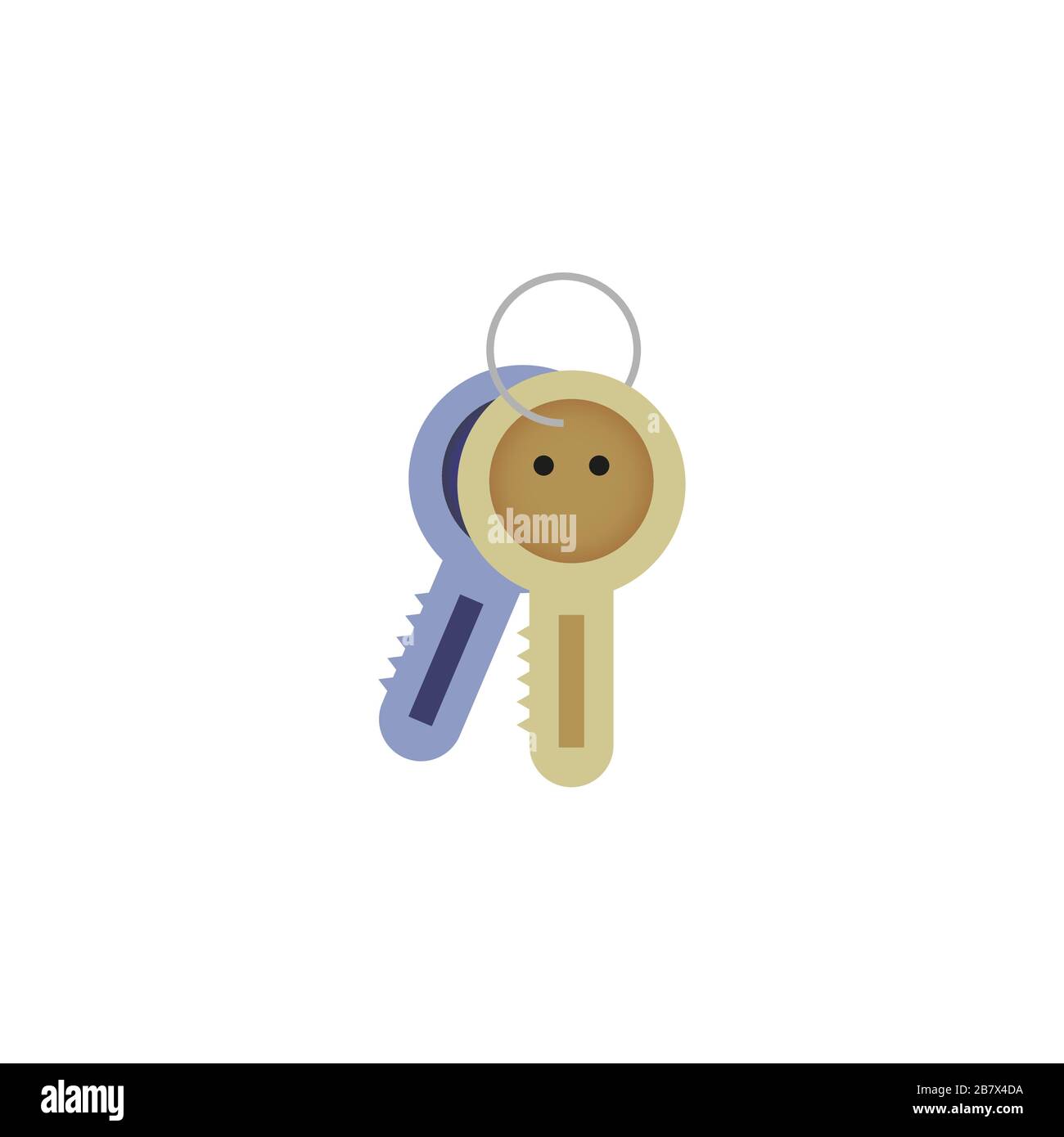 Illustrazione vettoriale di un gruppo di tasti in stile piatto. Illustrazione Vettoriale