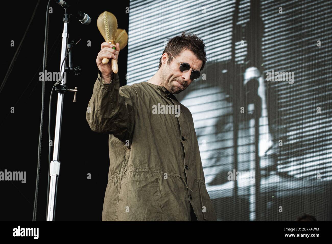 Aarhus, Danimarca. 8 giugno 2018. Il cantante, compositore e musicista inglese Liam Gallagher ha tenuto un concerto dal vivo durante il festival musicale danese Northside 2018 ad Aarhus. (Photo credit: Gonzales Photo - Nikolaj Bransholm). Foto Stock
