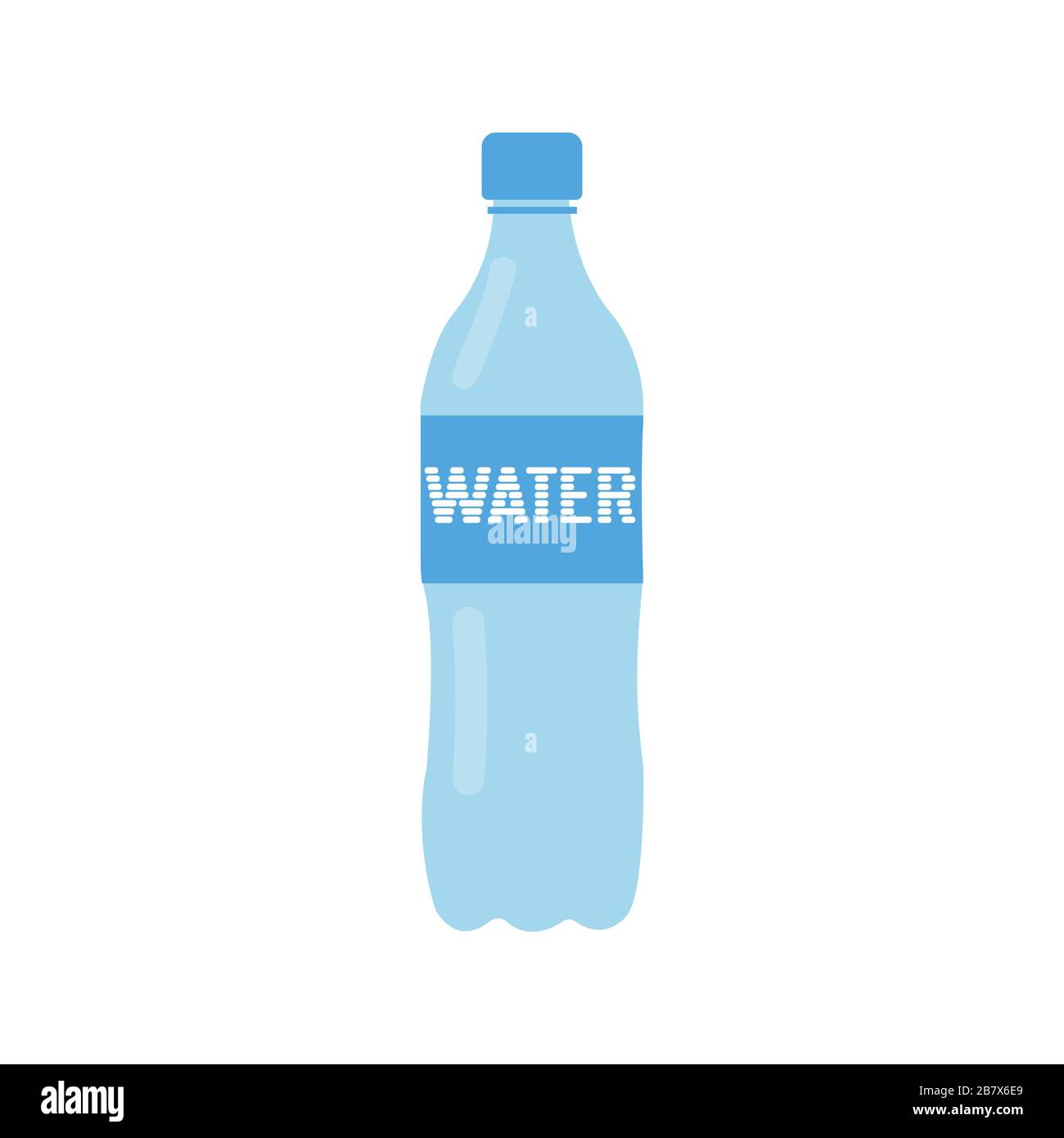 Semplice bottiglia d'acqua in disegno piatto illustrazione vettoriale -  illustrazione vettoriale Immagine e Vettoriale - Alamy