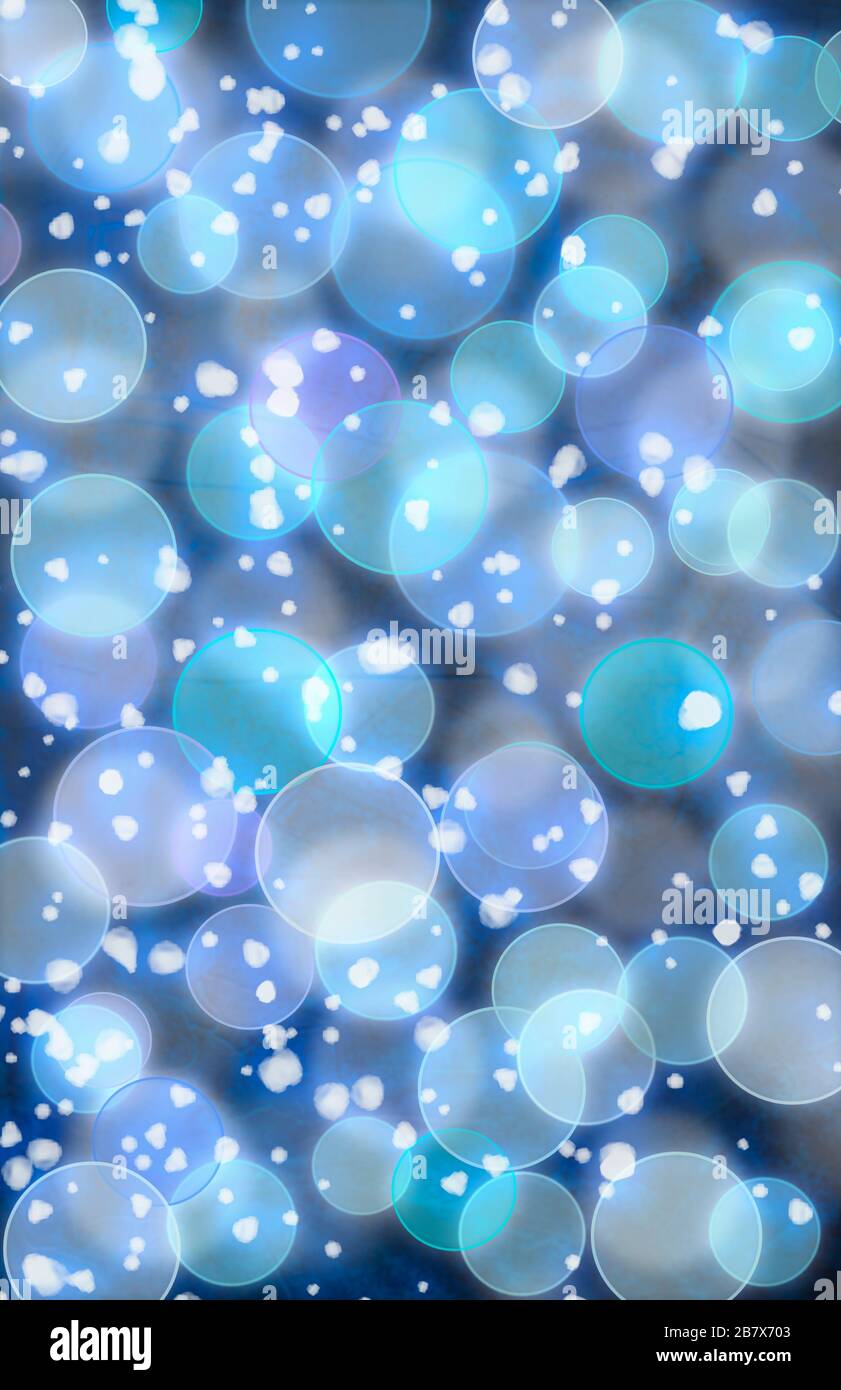 sfondo chiaro astratto blu sfocato bokeh. texture brillante per cartoline e sfondi Foto Stock