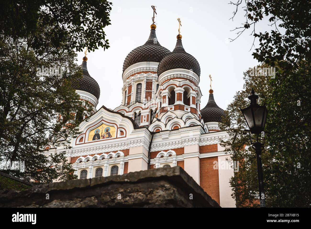Chiesa ortodossa russa: Cattedrale Alexander Nevsky (Aleksander Nevski Katedraal) in Estonia, Tallinn Foto Stock