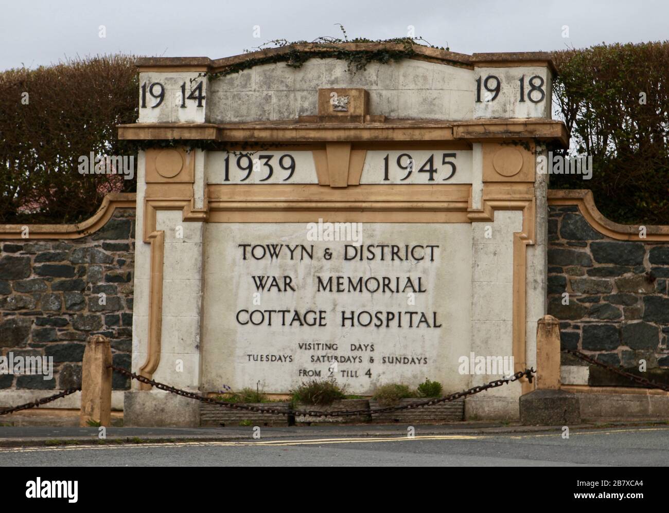 Ospedale commemorativo di guerra, Towyn, Galles Foto Stock