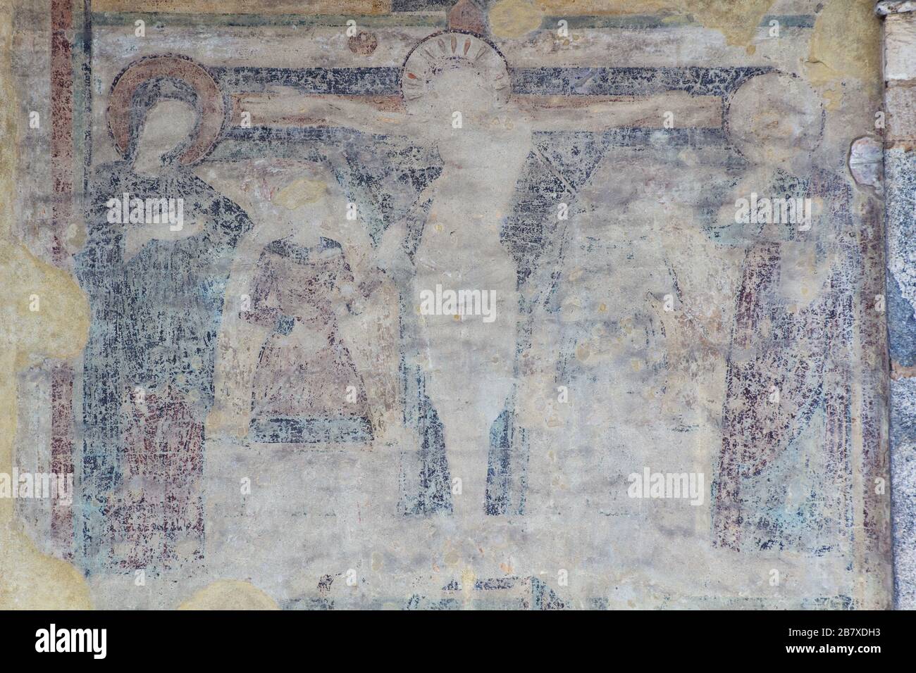 Pittura medievale (12/13 ° secolo) - Atrium di Ansperto - Basilica di Sant'Ambrogio - Milano Foto Stock