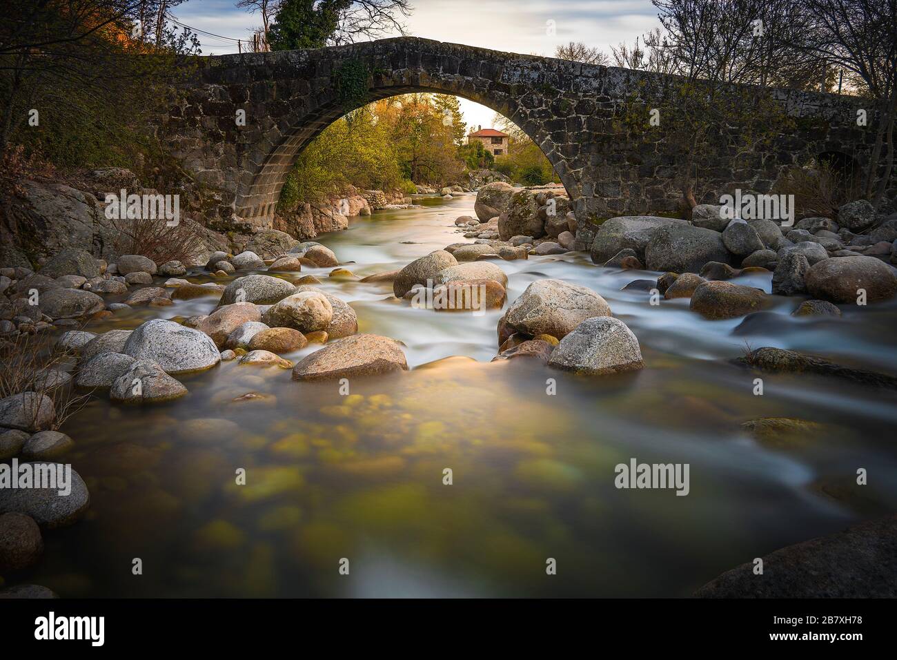 Ponte nella gola Foto Stock