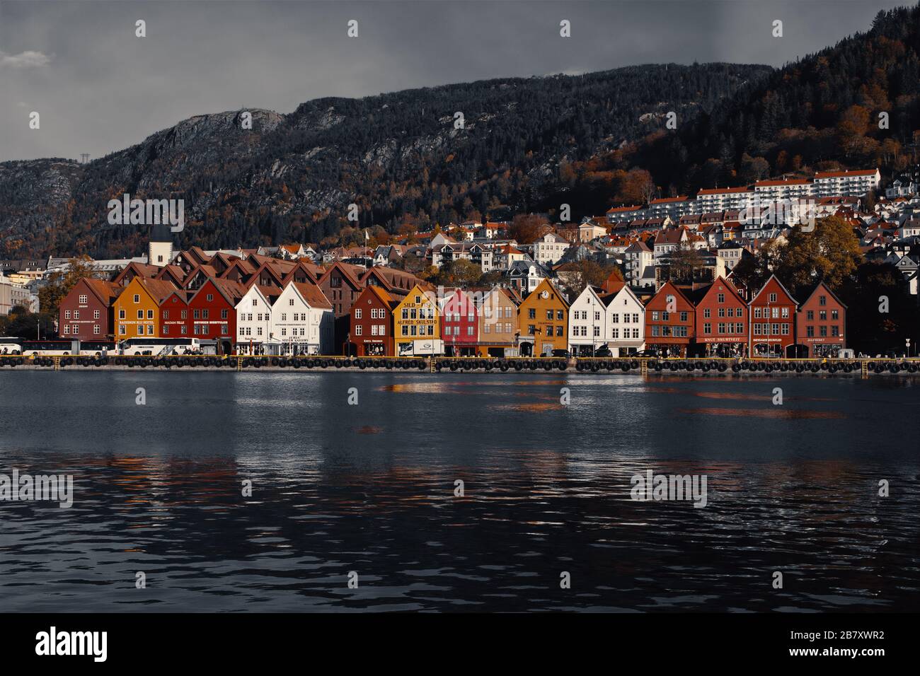 Bryggen a Bergen, Norvegia Foto Stock