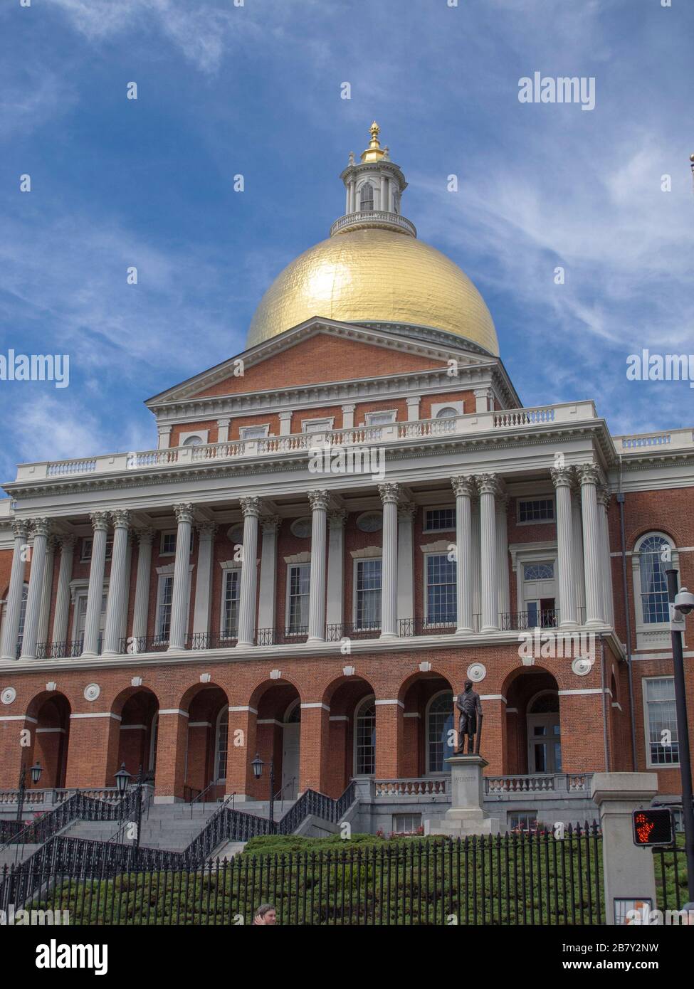 Il Massachusetts State House su Beacon Hill a Boston Foto Stock