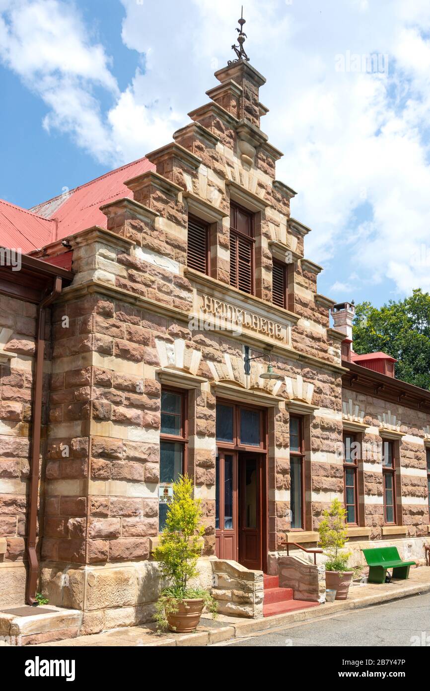 Ingresso al Museo del Patrimonio di Heidelberg, Voortrekker Street, Heidelberg, Provincia di Gauteng, Repubblica del Sud Africa Foto Stock