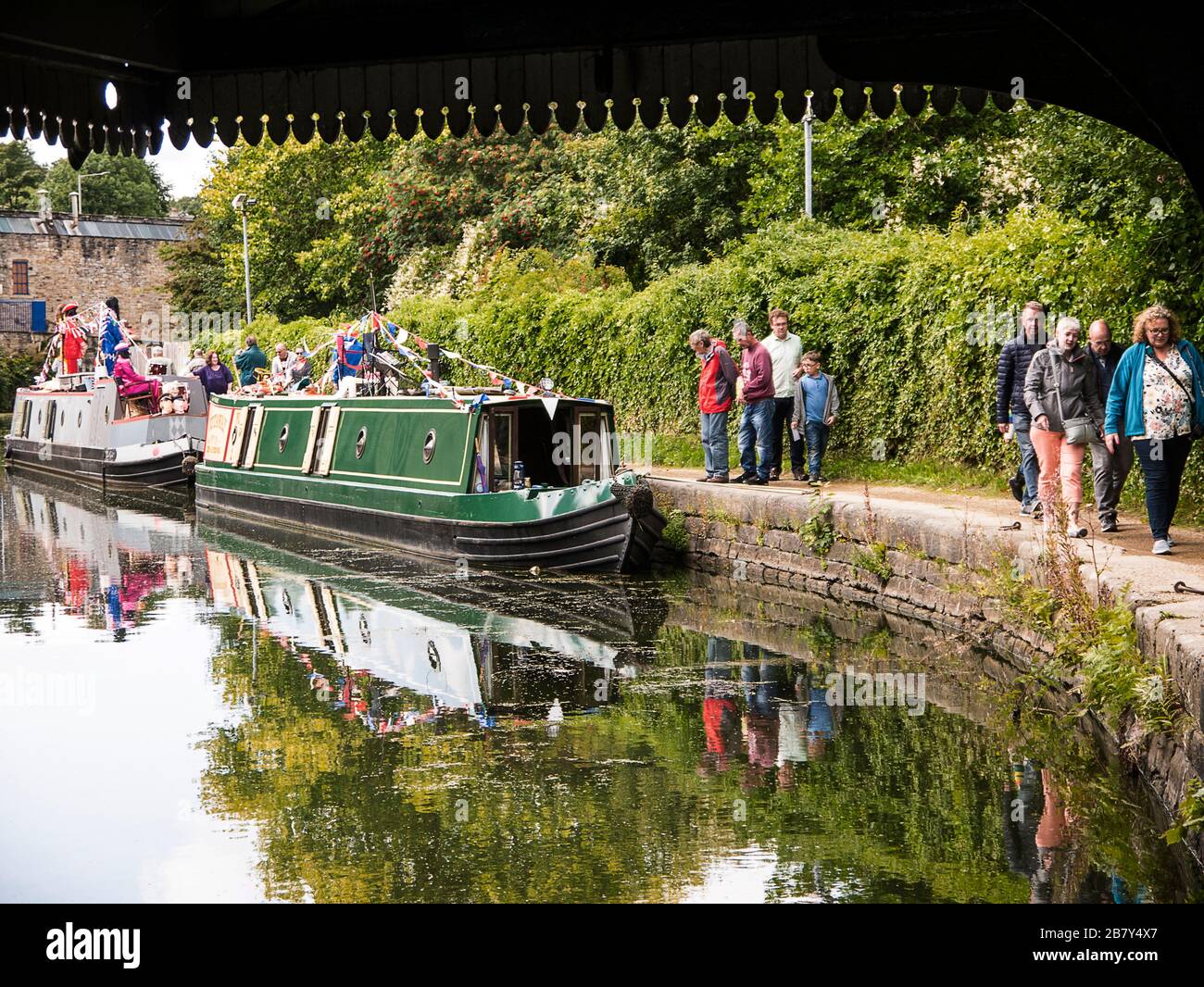 Evento di celebrazione del Leeds Liverpool Canal a Burnley Lancashire Foto Stock