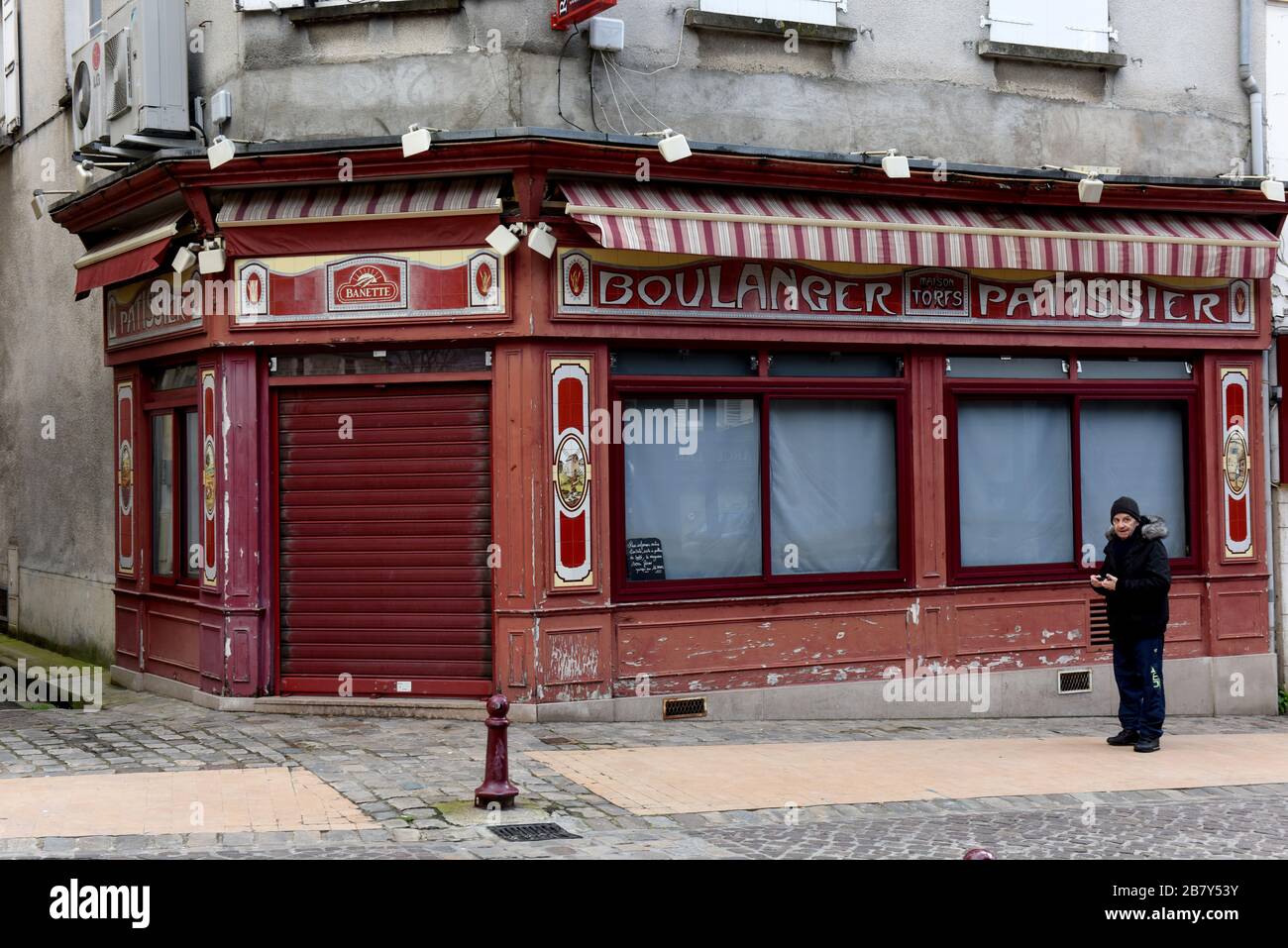 Dourdan nel dipartimento di Essonne a Île-de-France nel nord della Francia. Foto Stock