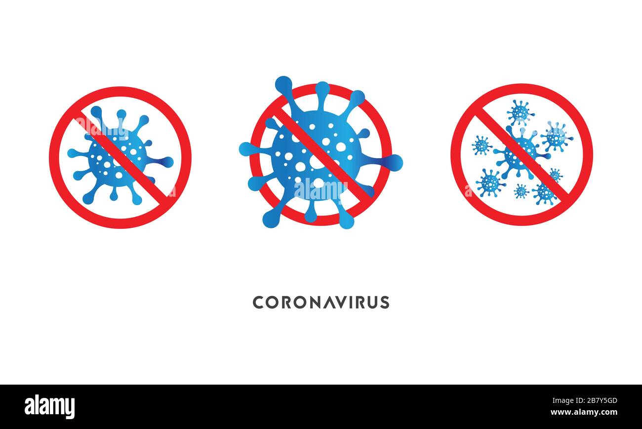 Disegno del logo della malattia da coronavirus (COVID-19). 2019 nuovo modello vettoriale per il design del logo Coronavirus. Illustrazione Vettoriale