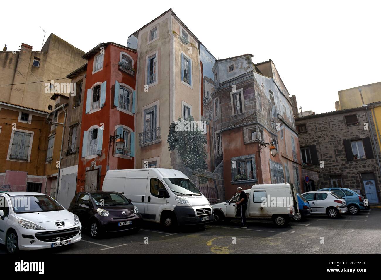 L'area della città vecchia di Agde nel dipartimento di Hérault nel sud della Francia Foto Stock