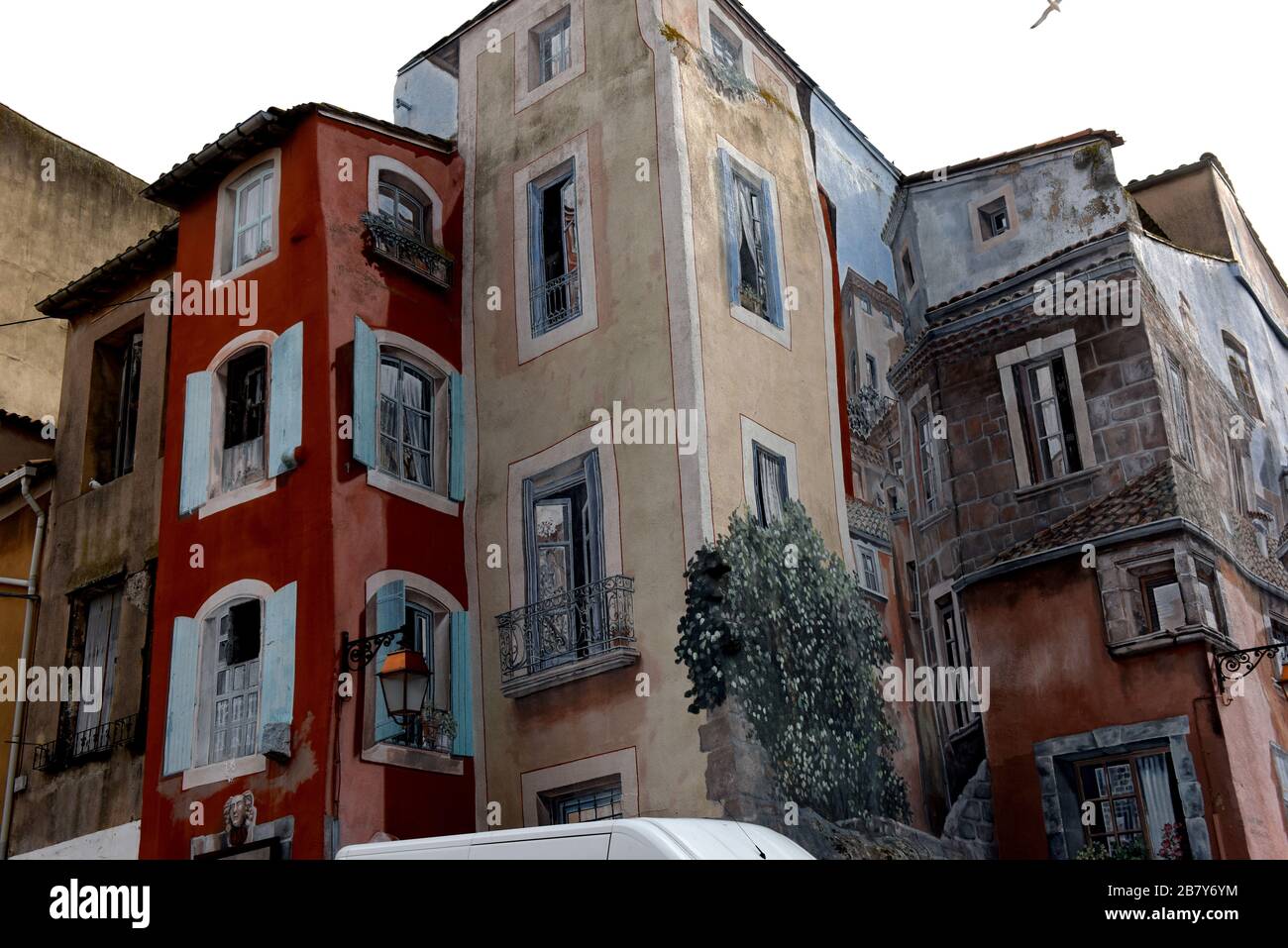 L'area della città vecchia di Agde nel dipartimento di Hérault nel sud della Francia Foto Stock