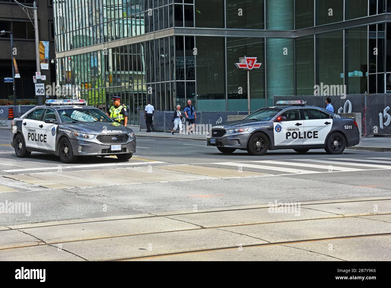 Macchina della polizia Toronto Canada Foto Stock