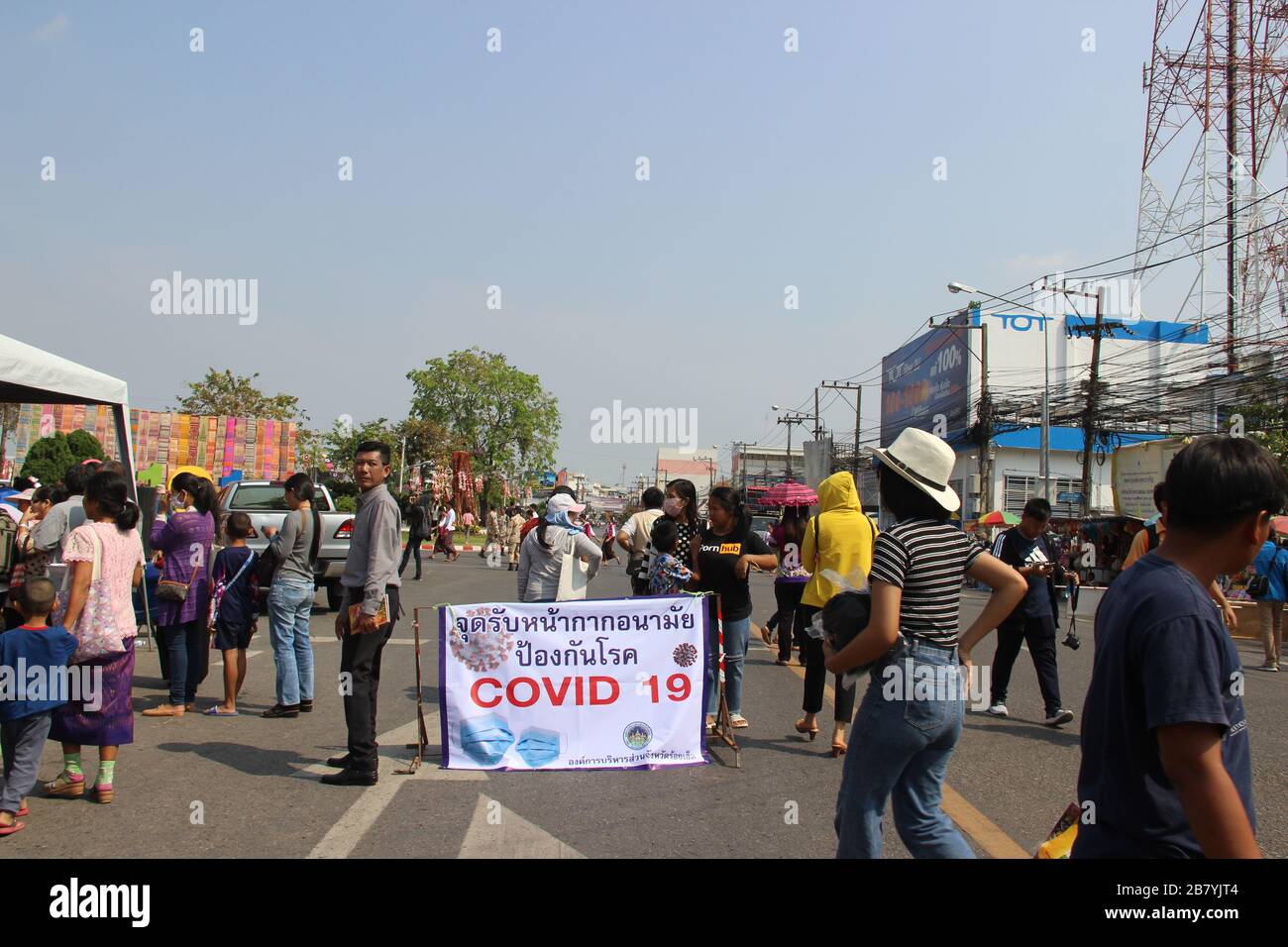 Covid19 Corona Virus controllo Thailandia Foto Stock