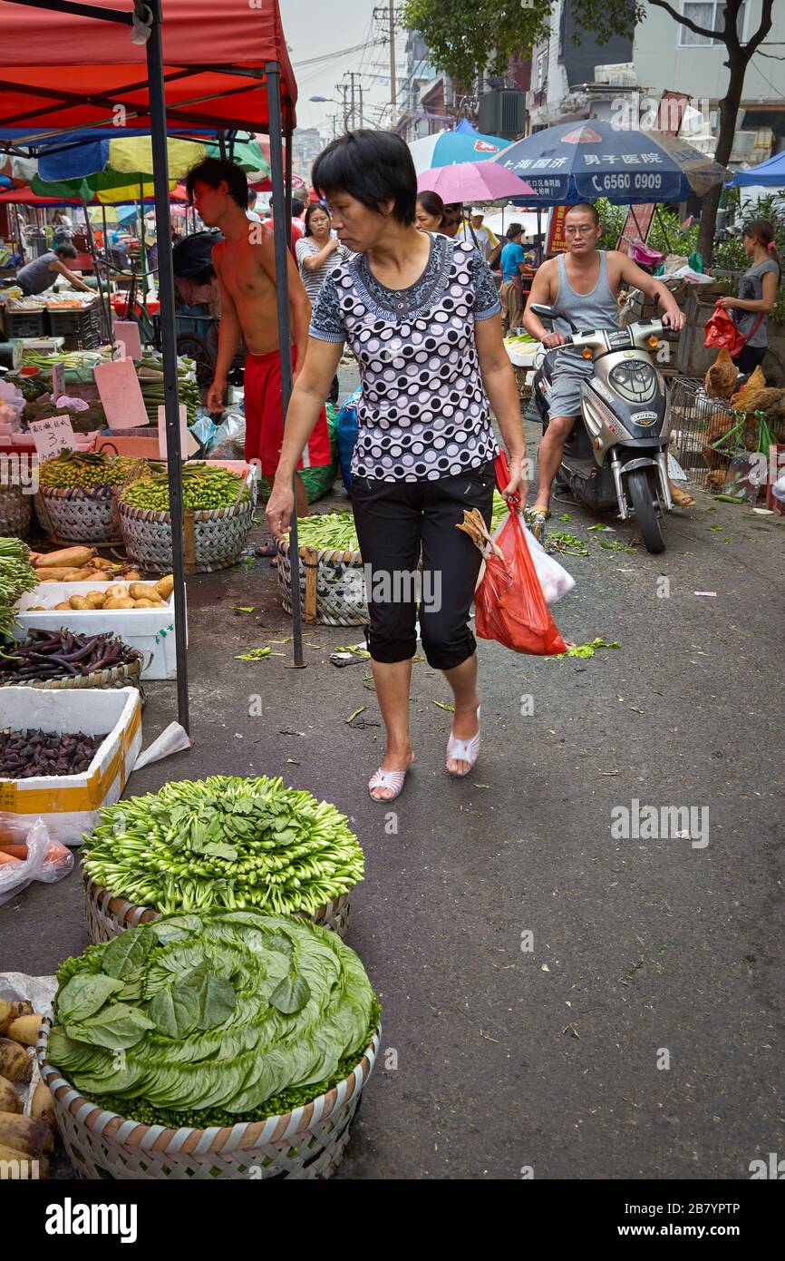 Strade scene a Shanghai. Foto Stock