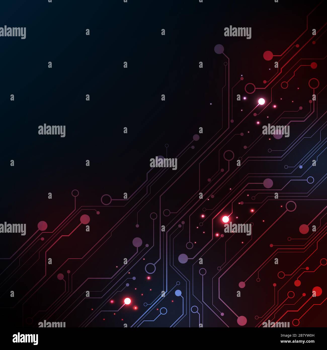 La tecnologia del vettore nella progettazione di circuiti elettronici. Illustrazione Vettoriale