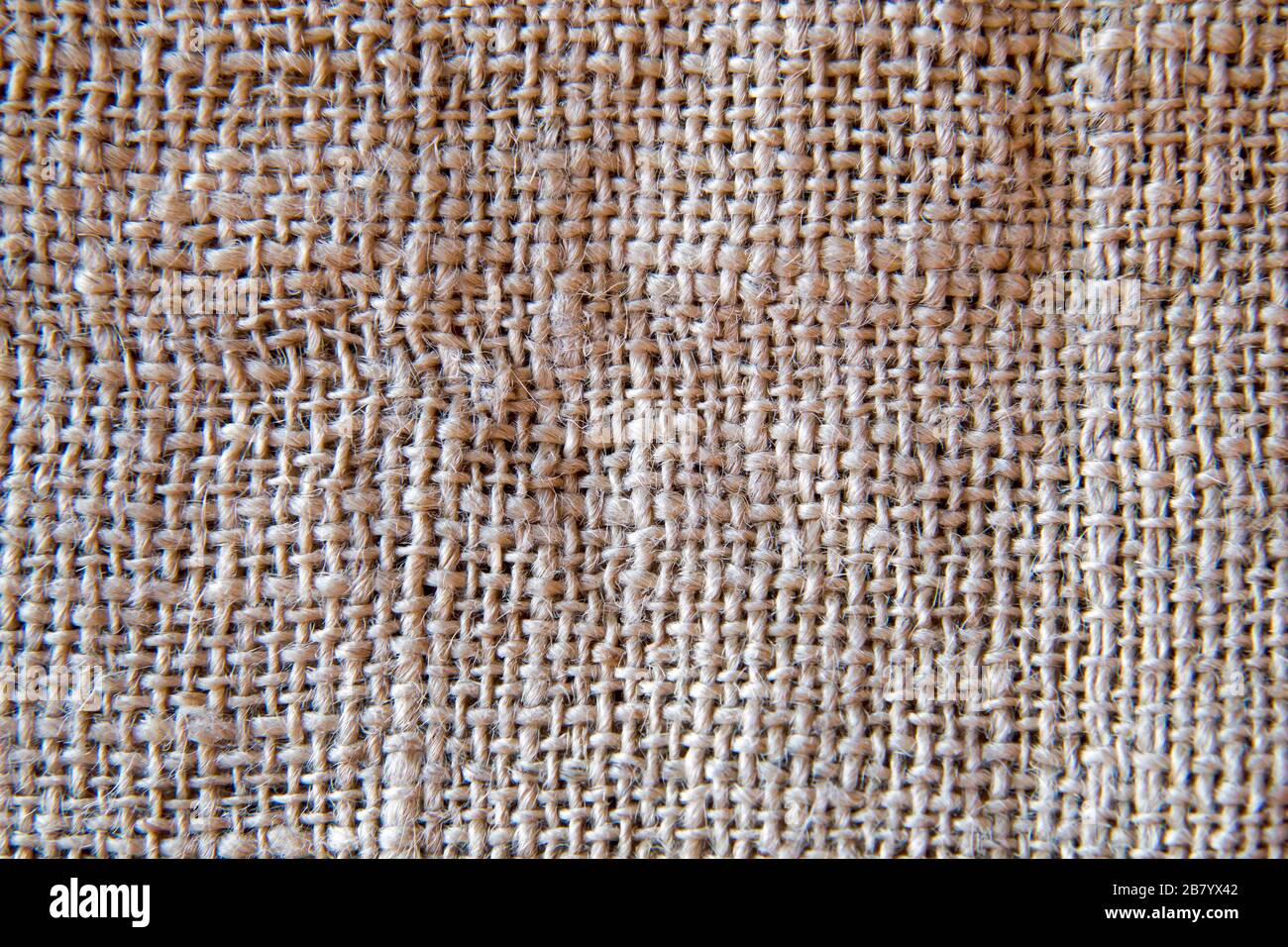 Tessuto di canapa tessuto modello tessitura da vicino Foto Stock