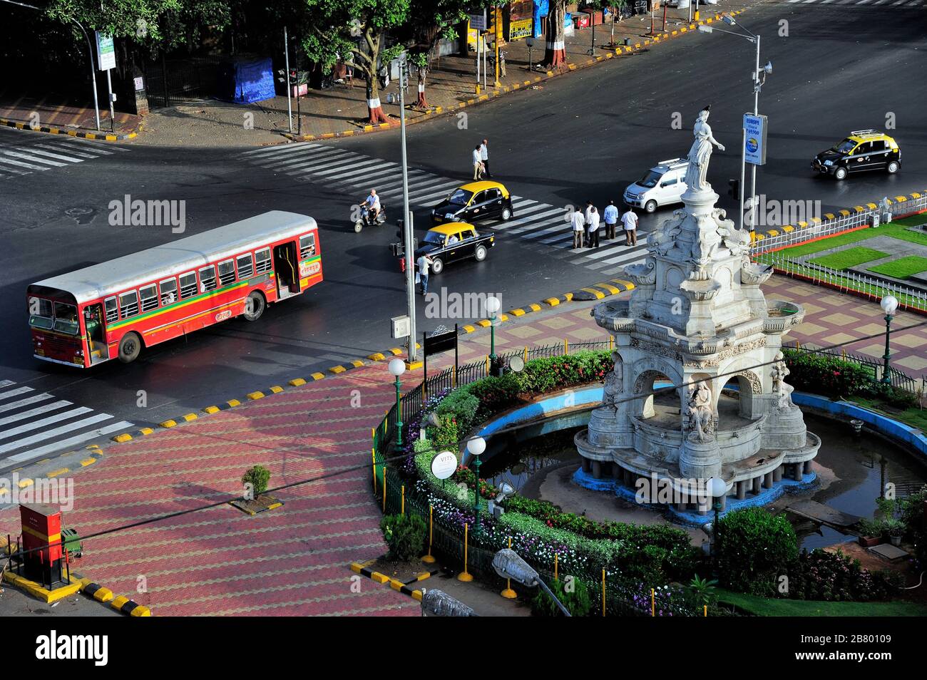 Fontana della flora, Hutatma Chowk, Bombay, Mumbai, Maharashtra, India, Asia Foto Stock