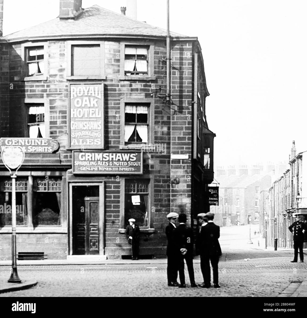 Royal Oak Hotel, Burnley, Lancashire, primi del 1900 Foto Stock
