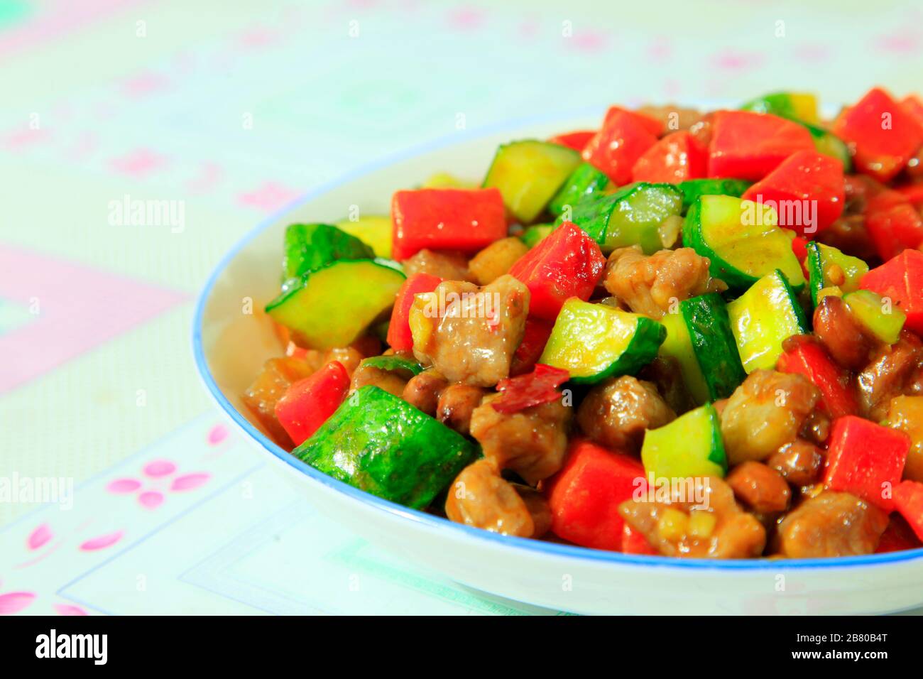 Cibo cinese, pollo Kung pao Foto Stock