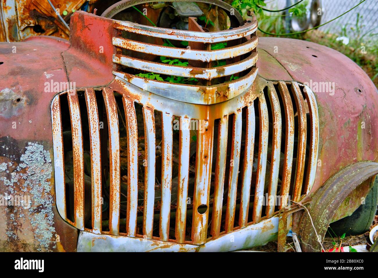 Chevy Chrome Grill Foto Stock