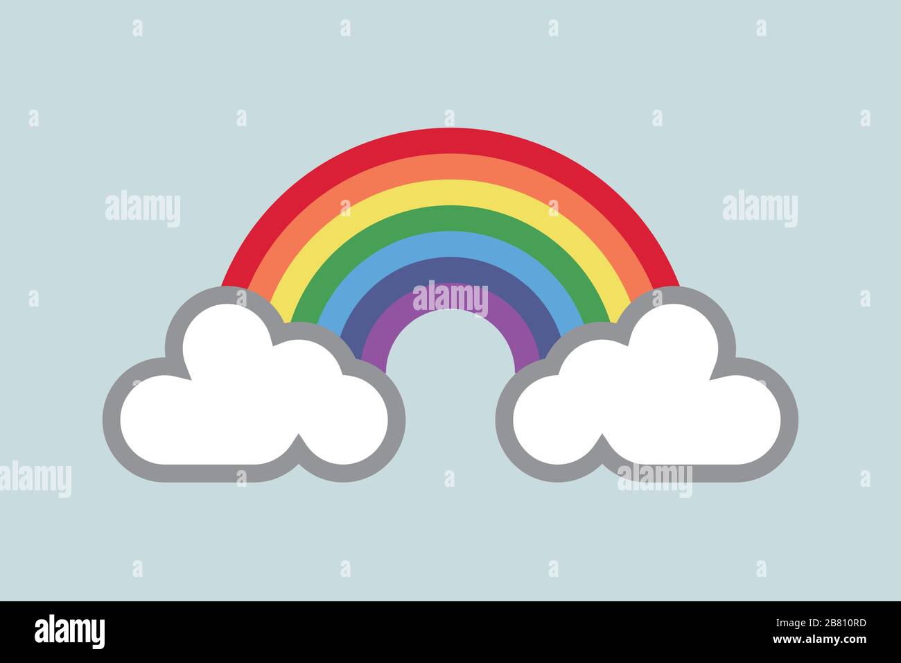 Un arcobaleno per speranza e desiderio Illustrazione Vettoriale