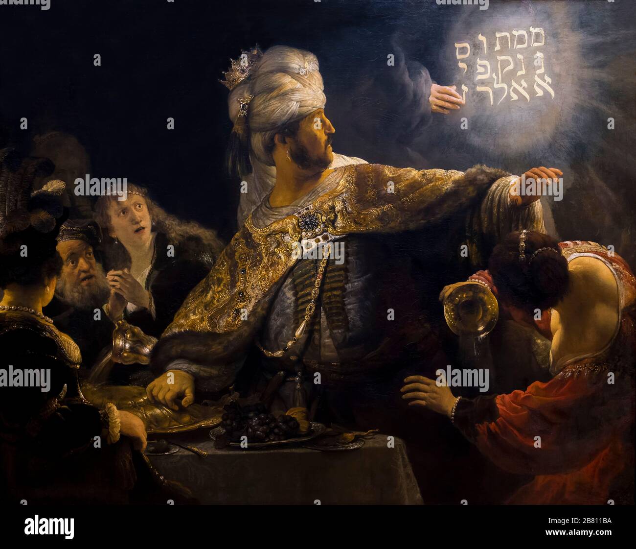 Festa di Belshazzar, Rembrandt, circa 1636-8, Foto Stock