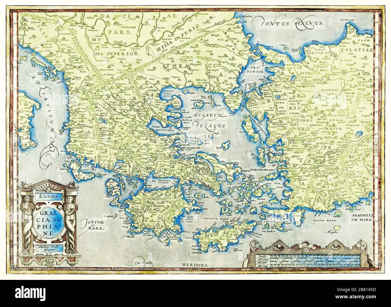 Mappa della grecia marrone immagini e fotografie stock ad alta ...