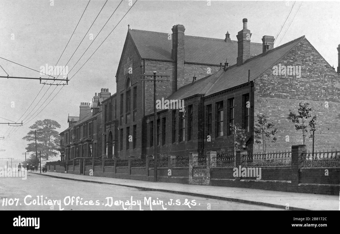 Uffici Colliery denaby miniera di carbone yorkshire Foto Stock