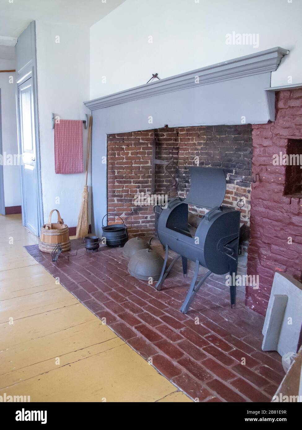 Interno del luogo di nascita di John Adams in Quincy Massachusetts Foto Stock