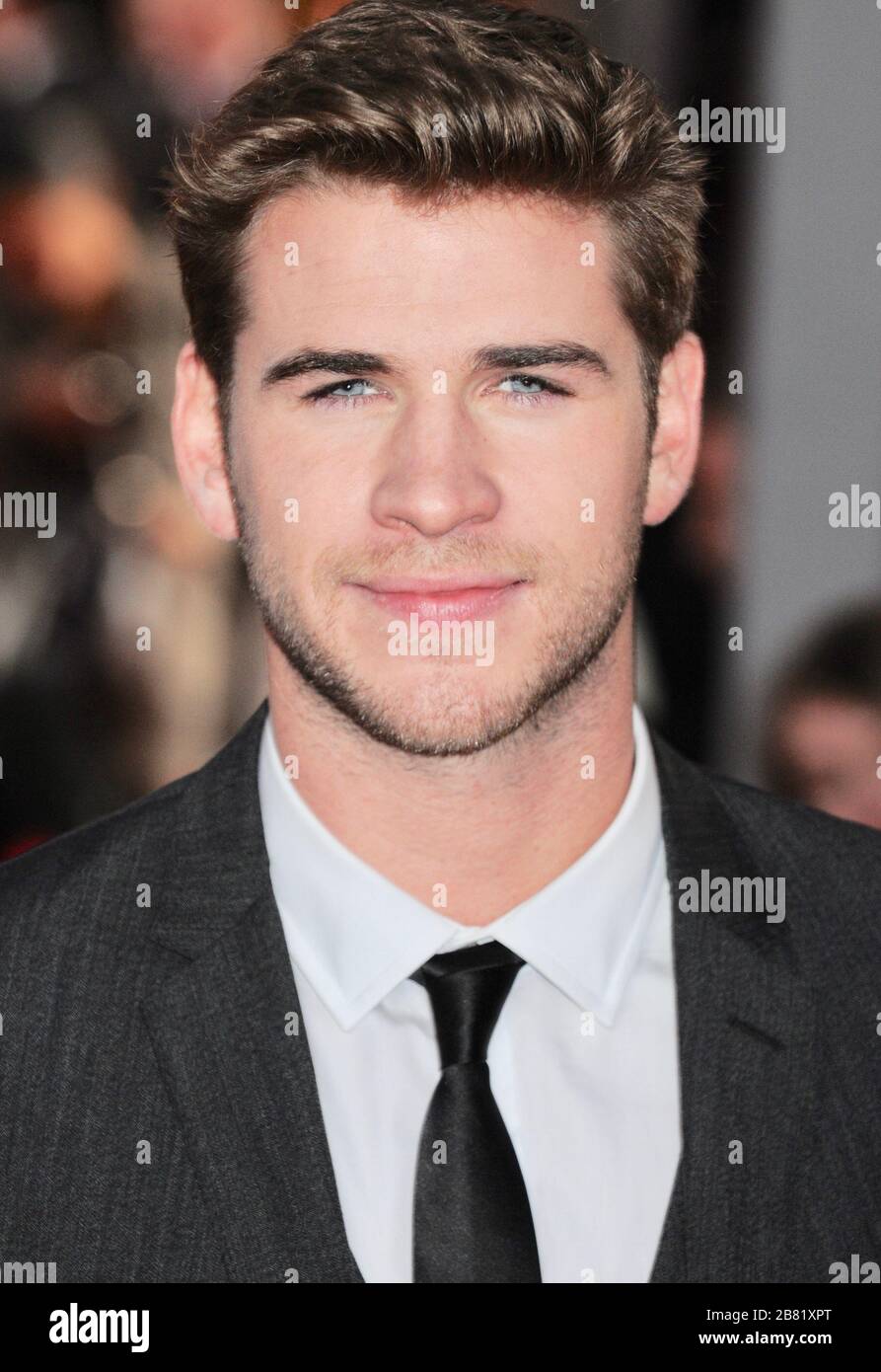 Liam Hemsworth, prima europea dei Giochi della fame, O2 Arena, Londra. REGNO UNITO Foto Stock