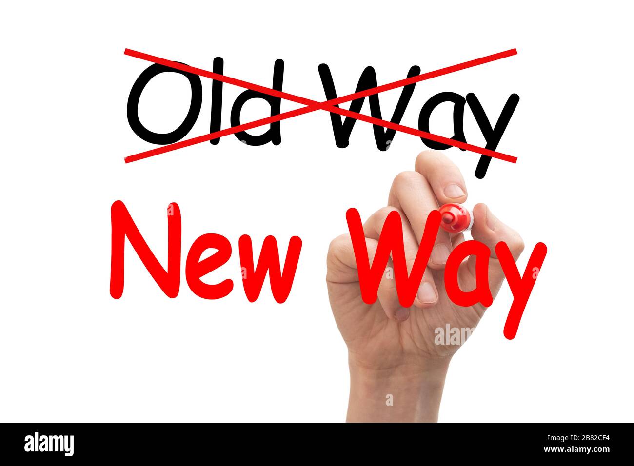 Concetto per mostrare il nuovo modo Foto Stock