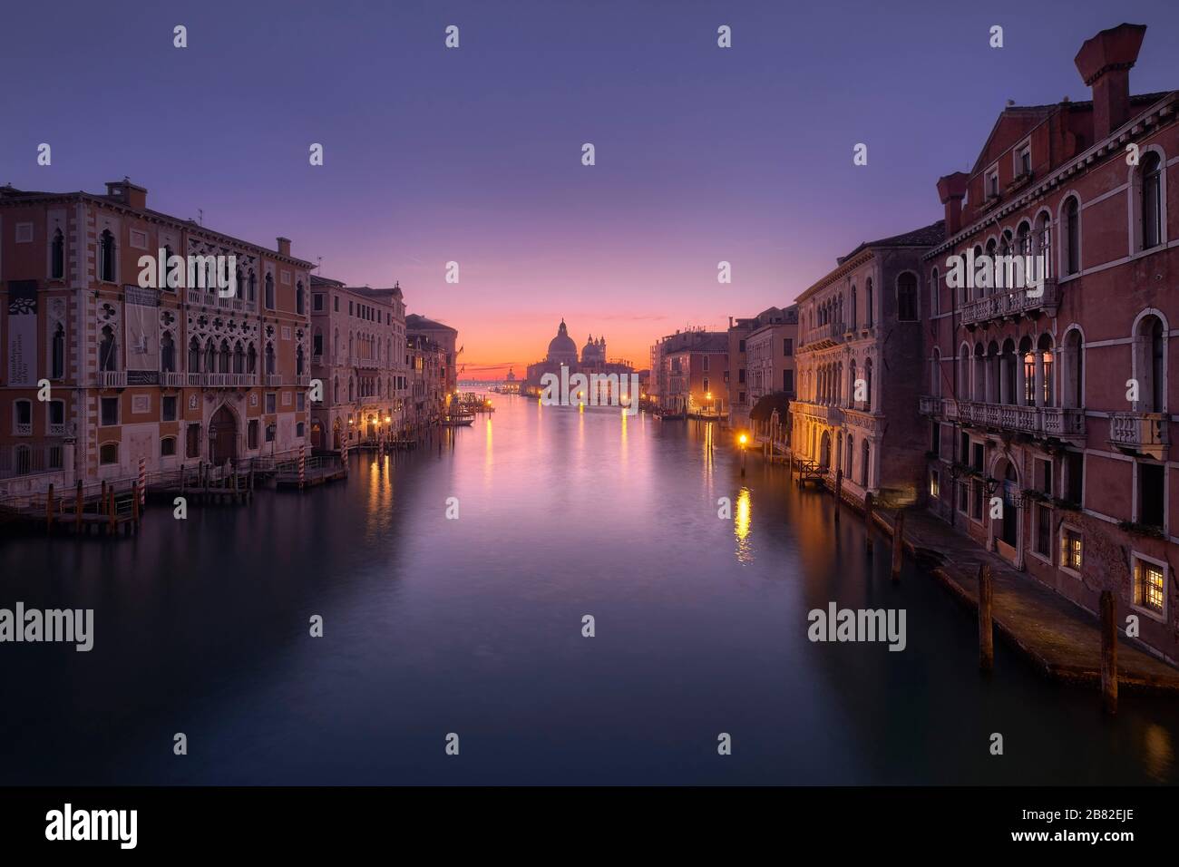 Ponte dell'Accademia a Venezia (Italia) Foto Stock