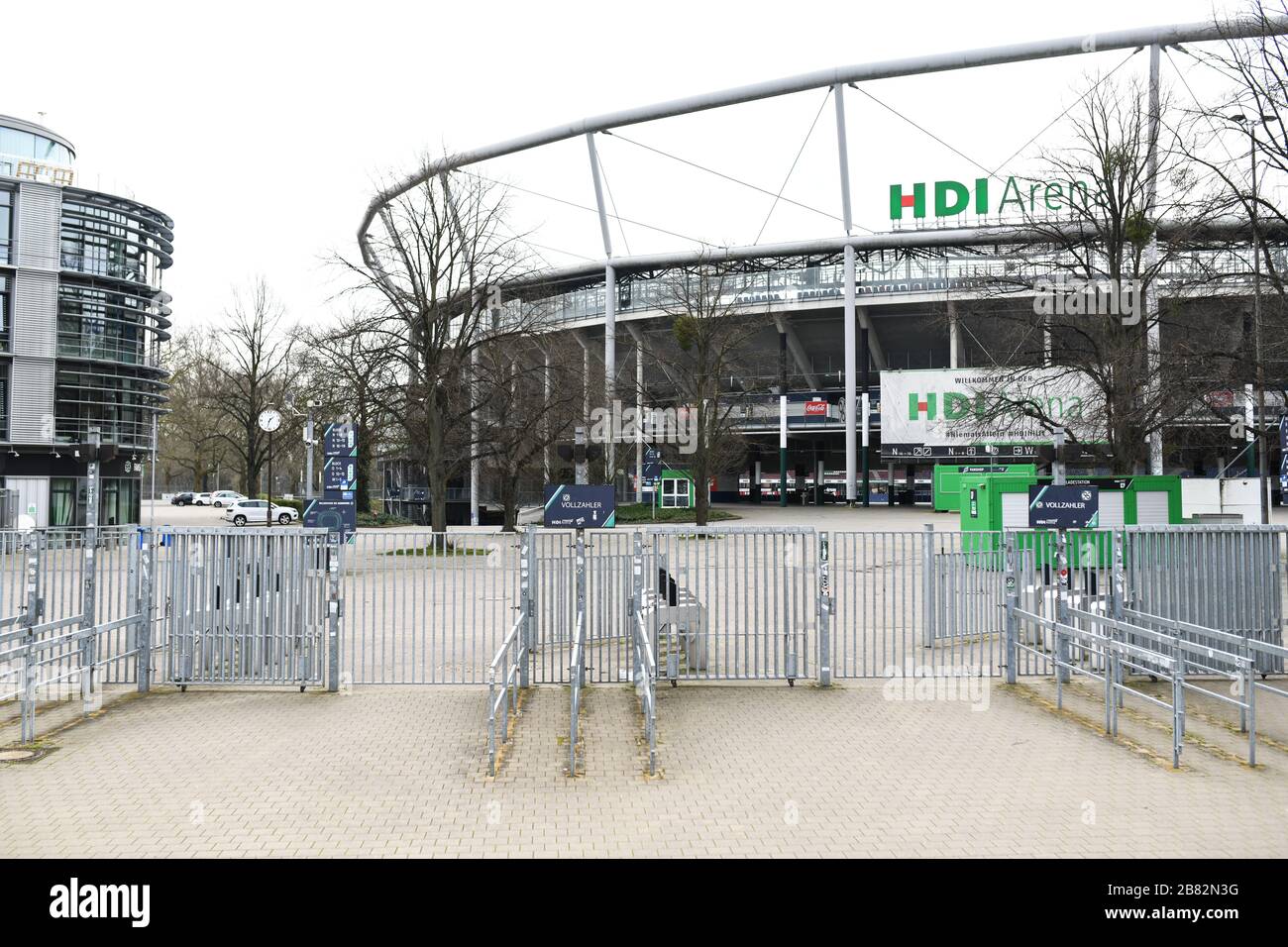 HDI Arena di Hannover 96esima GES/vita quotidiana ad Hannover durante la crisi della corona, 19.03.2020 GES/vita quotidiana durante la crisi della corona ad Hannover, Germay. 03/19/2020 | utilizzo in tutto il mondo Foto Stock