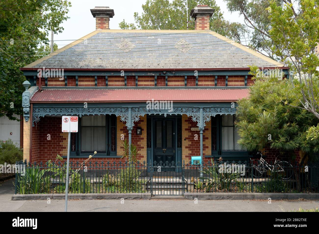 Casa vittoriana tradizionale Melbourne, Australia Foto Stock