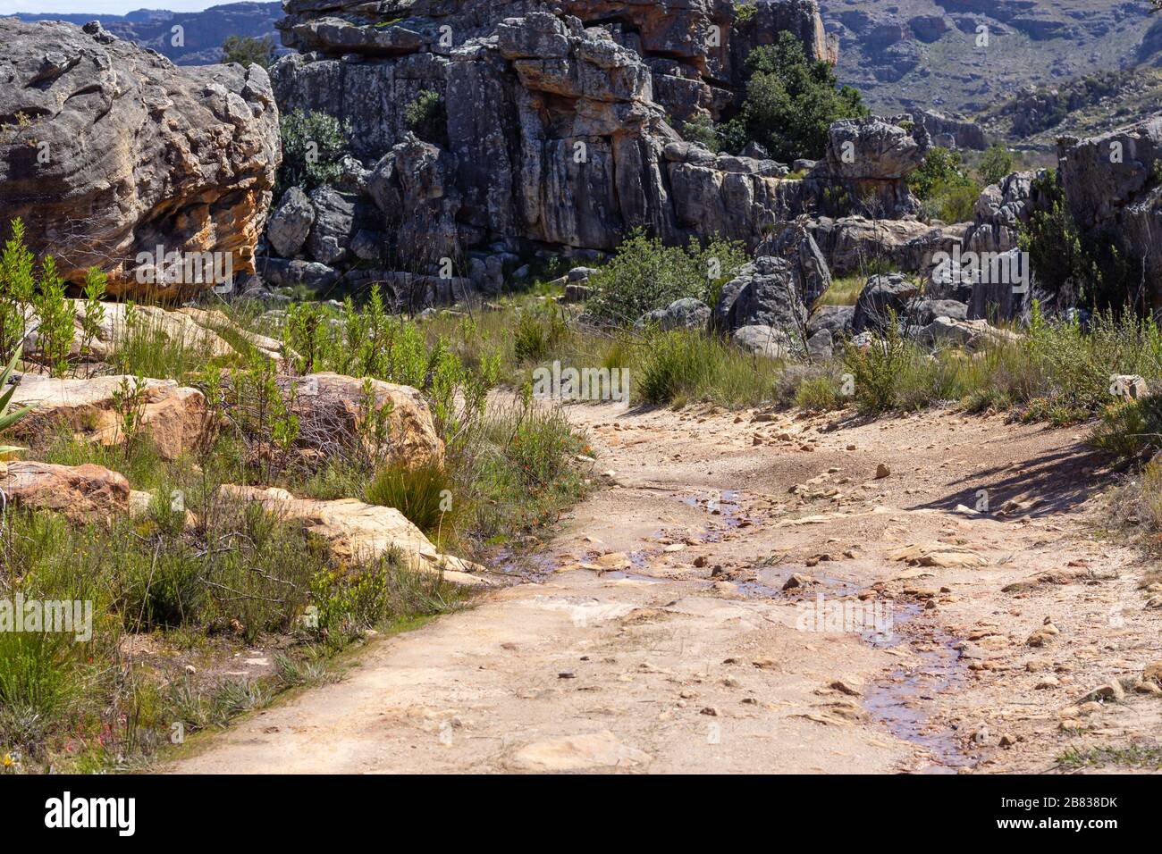 Paesaggio nel Cederberg vicino a Clanwilliam, Capo Occidentale, Sud Africa Foto Stock