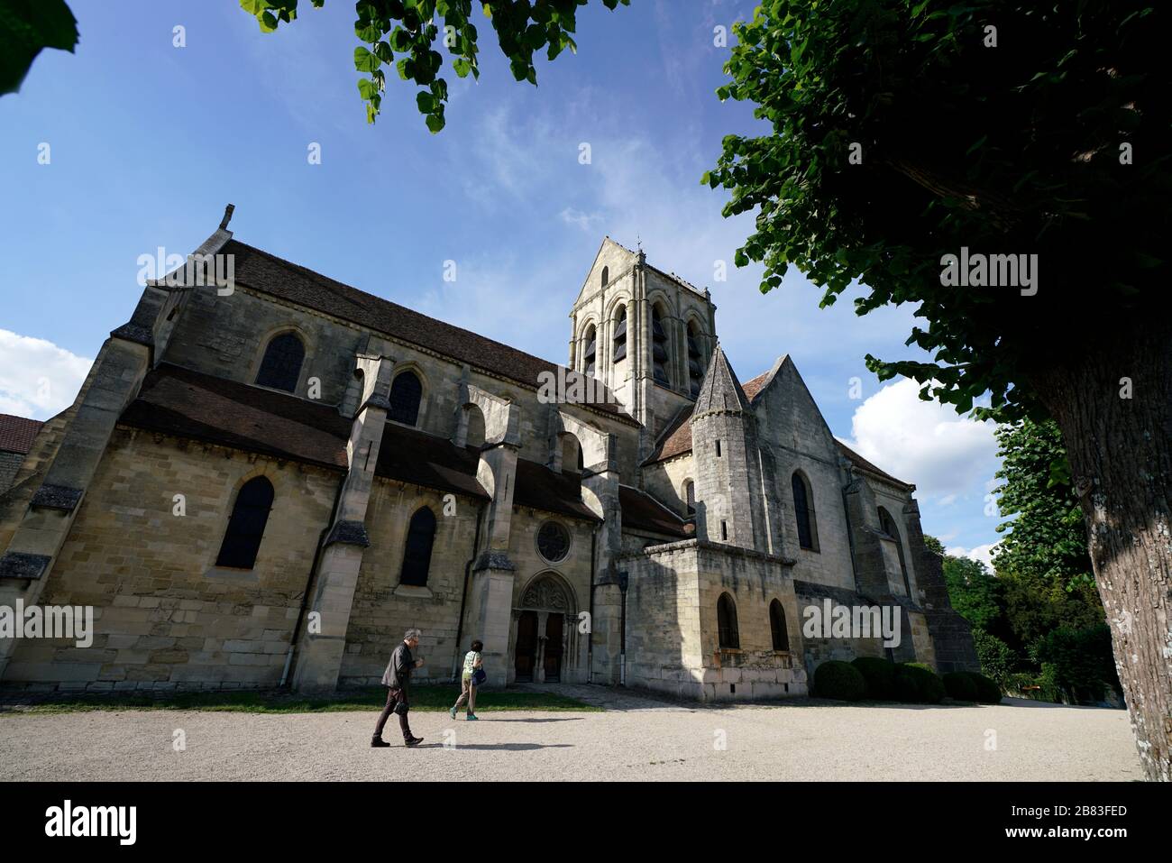 Eglise Notre-Dame d'Auvers.la chiesa di Auvers.Auvers-sur-Oise.Auvers-sur.Oise.French Foto Stock