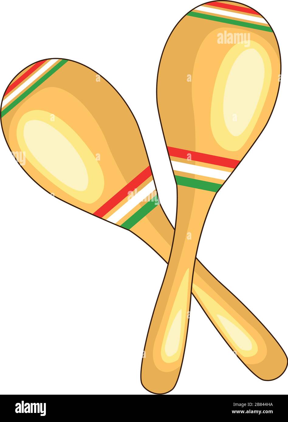 icona isolata dello strumento maracas messicano Illustrazione Vettoriale