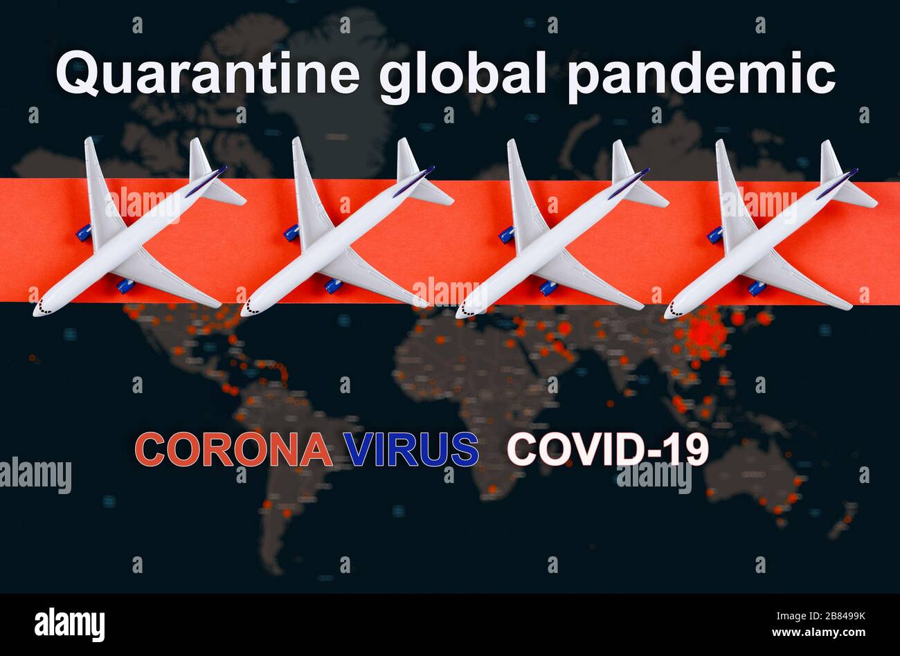 Infezione cinese polmonite COVID-19 infezione epidemica coronavirus pandemia globale Foto Stock