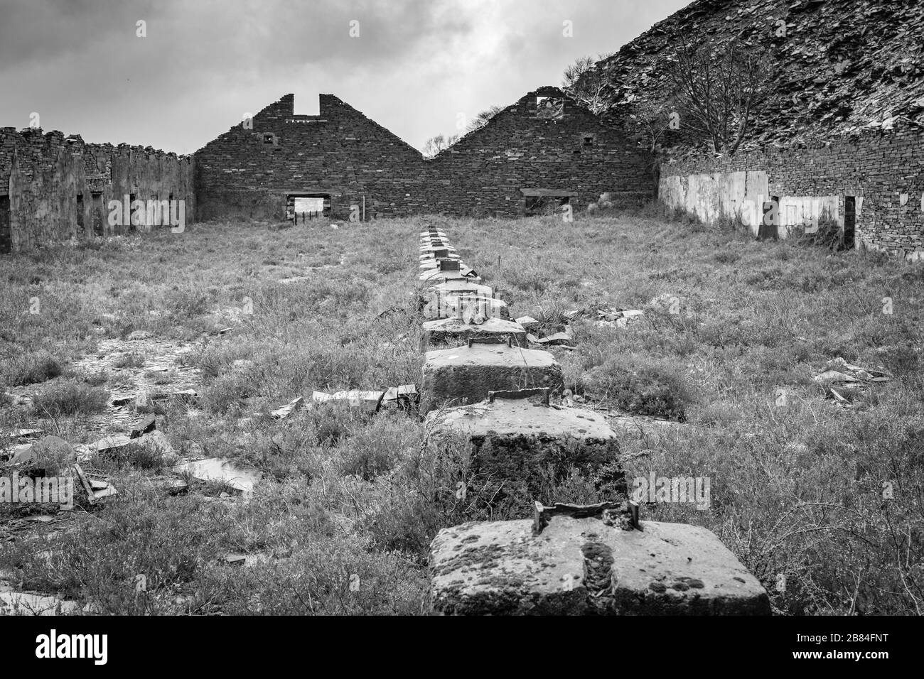 Dinorwic Slate Quarry, situata tra i villaggi di Dinorwig e Llanberis, Snowdonia, Galles del Nord, Regno Unito. Foto Stock