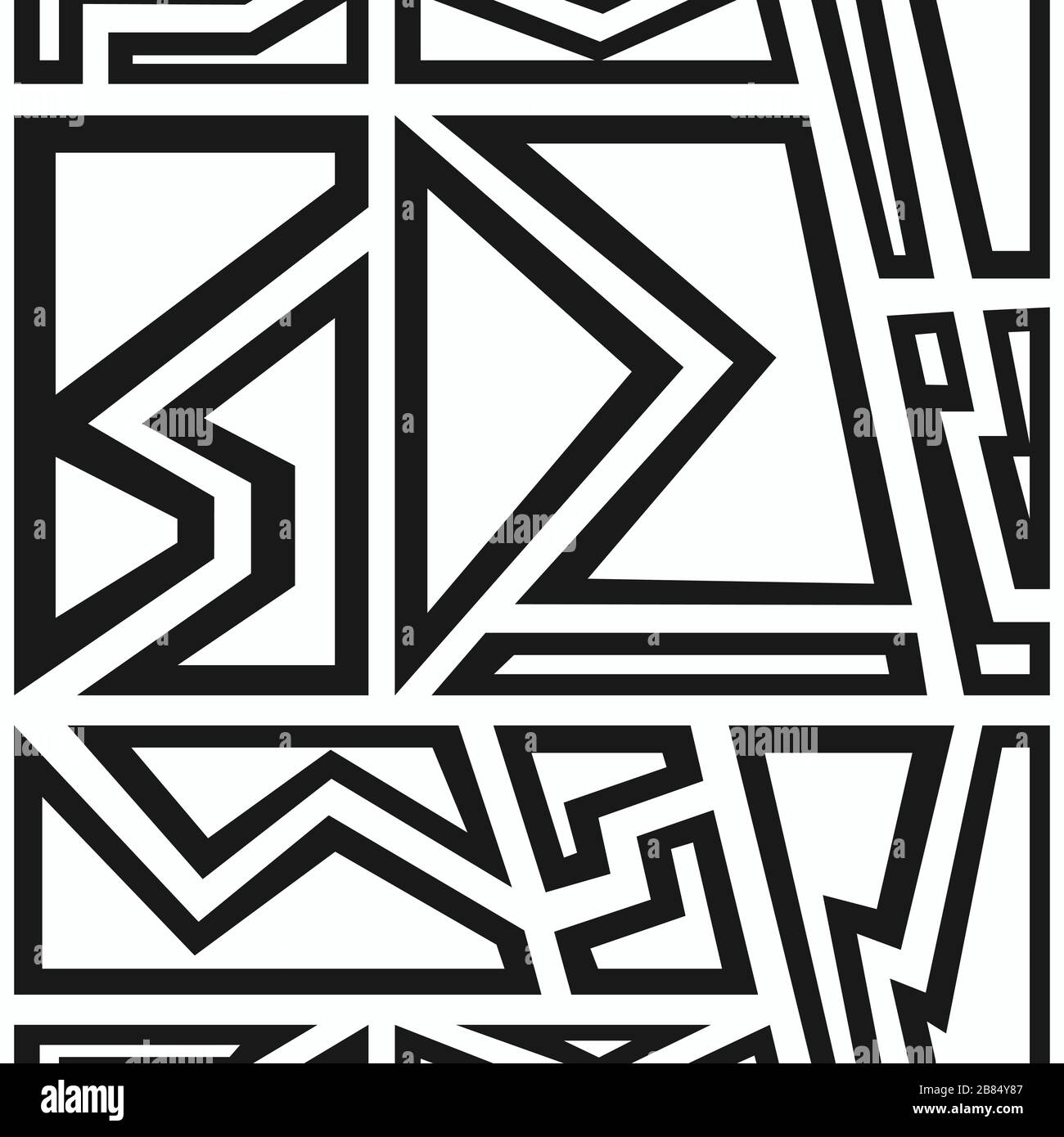 Monocromatico geometrica pattern senza giunture Illustrazione Vettoriale
