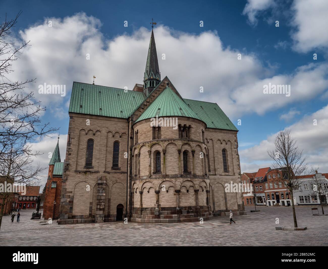 Cattedrale medievale nella città vecchia di Ribe, Esbjerg Danimarca Foto Stock