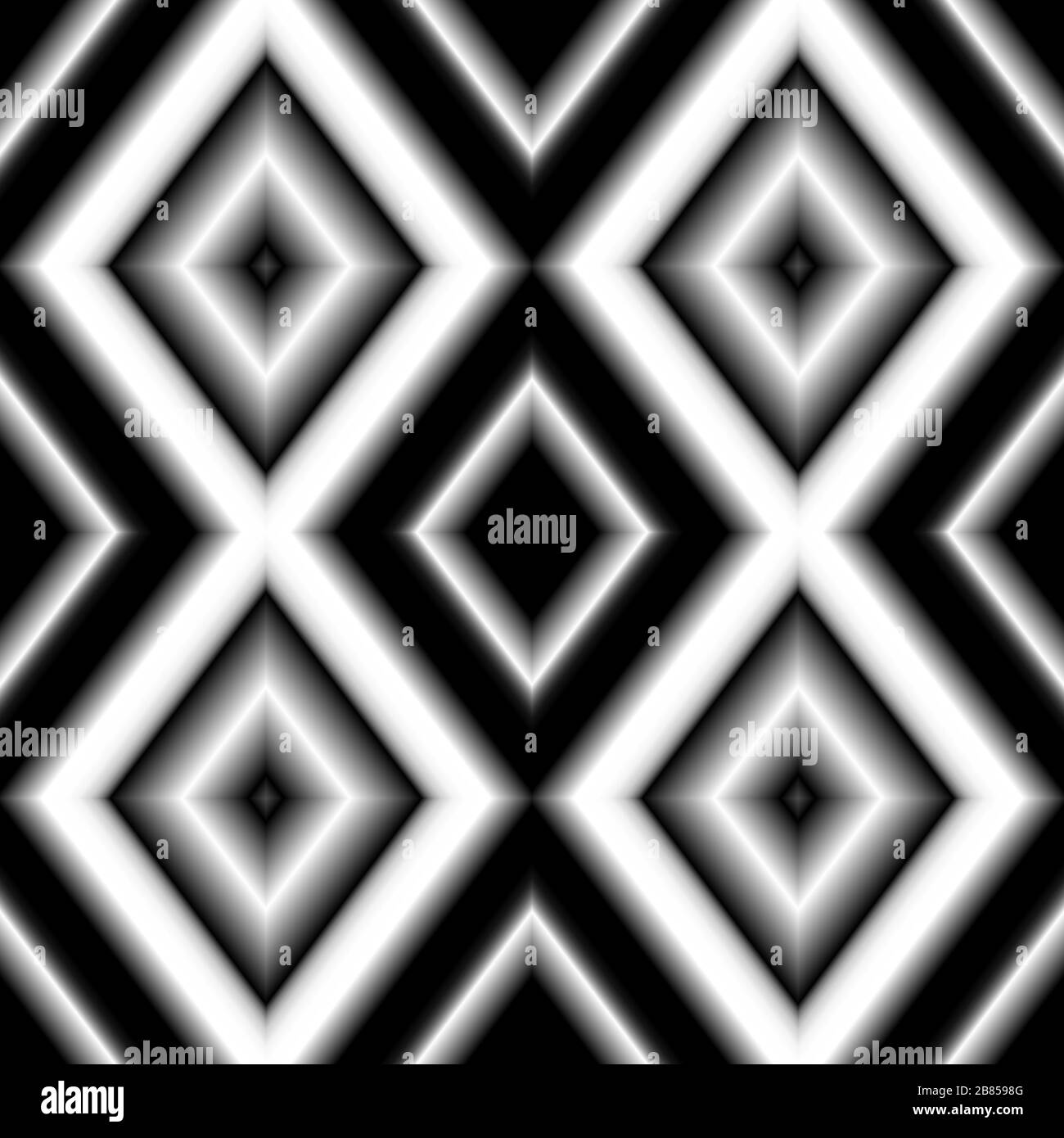 Sfondo colorato senza cuciture. Struttura colorata dei rombi sfumati. Colori bianco e nero Illustrazione Vettoriale