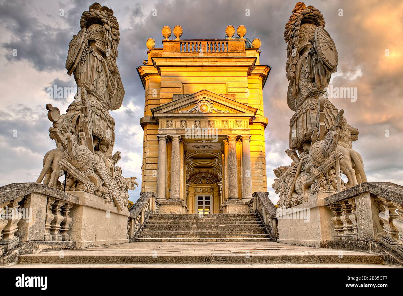 Gloriette Vienna l'entrata laterale Foto Stock