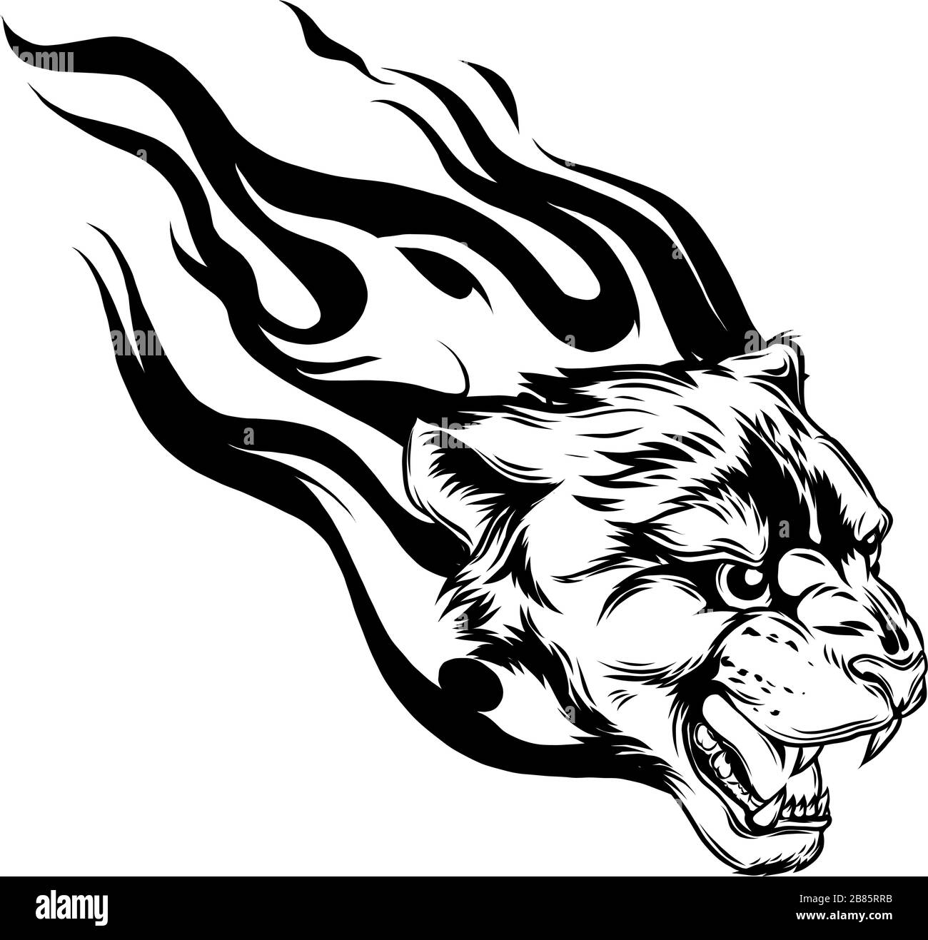 Testa di tatuaggio del template vettoriale per l'illustrazione tribale Illustrazione Vettoriale