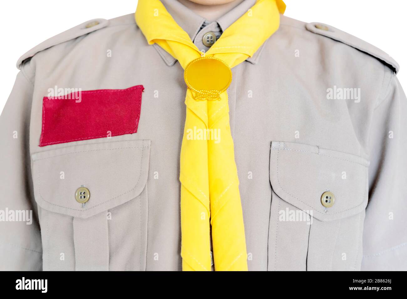 Boy Scout uniformi foulard giallo marrone camicia i costumi indossati dagli studenti in Thailandia Foto stock Alamy